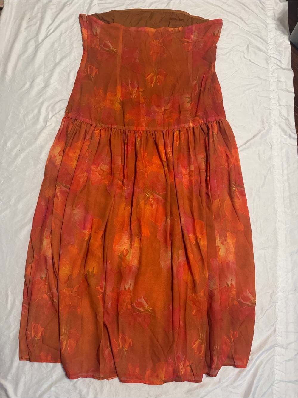 NWT Peppermayo Eden Amber Strapless Maxi Dress Plus Size 18 5XL Drop Waist Slit - Picture 4 of 11